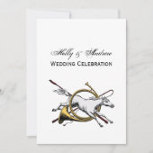 Invitation Cheval Equestre Préppy Jumping à travers la couleu (Devant)