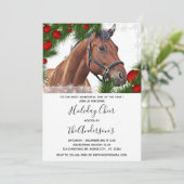 Invitation Cheval équin Noël équestre mignon poney (Debout devant)