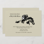 Invitation Cheval et Jockey (Devant / Derrière)