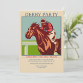 Invitation Cheval et Jockey Derby Party (Debout devant)