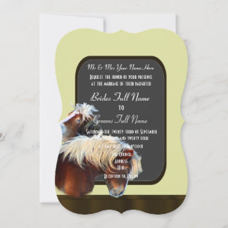 Invitation Cheval et poney mariage équestre