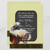Invitation Cheval et poney mariage équestre (Devant / Derrière)