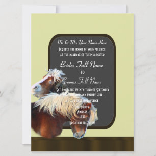 Invitation Cheval et poney mariage équestre