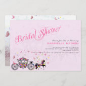 Invitation Cheval mariage & Fleurs de transport & Papillons (Devant / Derrière)