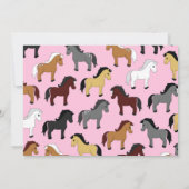 Invitation Cheval mignon Enfants 1er Anniversaire Fête Fille  (Dos)