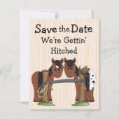 Invitation Cheval mignon Enregistrer la date Mariage Avis (Devant)