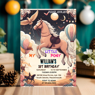 Invitation cheval mignon mon petit poney premier 1er annivers