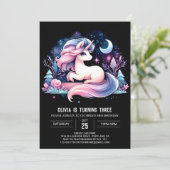Invitation Cheval minimaliste doux Anniversaire (Debout devant)