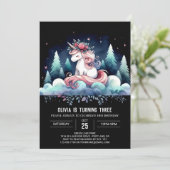 Invitation Cheval minimaliste doux Anniversaire (Debout devant)