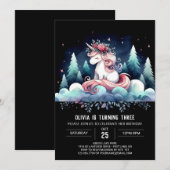 Invitation Cheval minimaliste doux Anniversaire (Devant / Derrière)