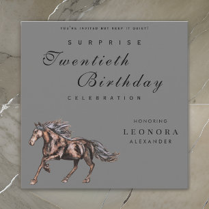 Invitation Cheval Mystique TOUTE Fête d'anniversaire surprise