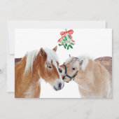 Invitation Cheval Noël Gui Équestre Jolies Pouliches (Devant)