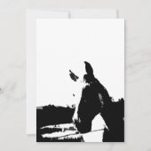 Invitation Cheval noir et blanc (Devant)