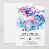 Invitation Cheval numérique de Bohême Anniversaire (Devant / Derrière)