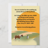 Invitation Cheval Penguins Musiciens Aigle Mariage de la natu (Dos)