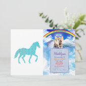 Invitation cheval poney animal étalon, mustang silhouette (Debout devant)