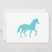 Invitation cheval poney animal étalon, mustang silhouette (Dos)