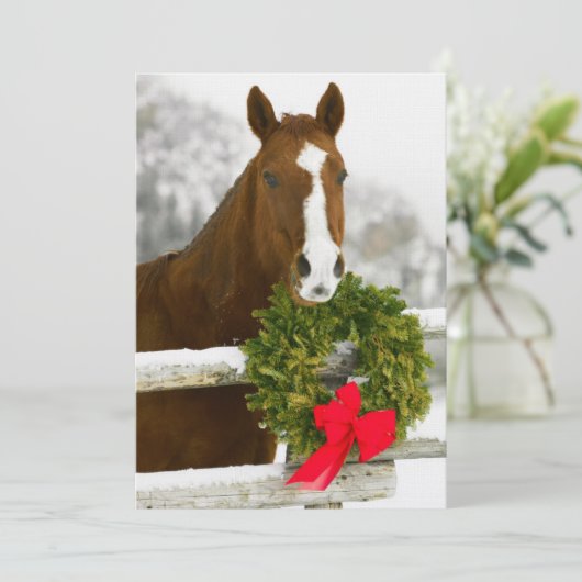 Invitation Cheval regardant par-dessus la clôture (Debout devant)