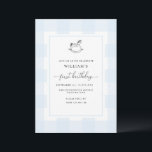 Invitation Cheval Rocheux bleu En vichy 1er anniversaire Invi<br><div class="desc">Célébrez le premier anniversaire de votre fils avec cette invitation classique en vichy baby shower garçon. Le design se compose d'un design en vichy intemporel et d'un cheval à bascule dessiné à la main. L'en-tête de script "premier anniversaire" est une image qui ne peut pas être modifiée. L'image de titre...</div>