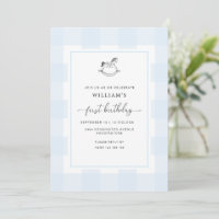 Cheval Rocheux bleu En vichy 1er anniversaire Invi