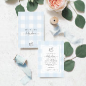 Invitation Cheval Rocheux Blue En vichy Baby shower Invitatio