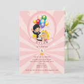 Invitation Cheval Rose Petite Cheval Pony Thématique Filles A (Debout devant)