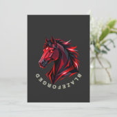 Invitation Cheval Rouge BlazeForge (Debout devant)