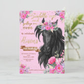 Invitation Cheval Saddup Cowgirl Anniversaire (Debout devant)