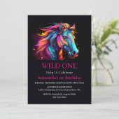 Invitation Cheval sauvage Un Anniversaire (Debout devant)