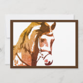 Invitation Cheval Sketch et Snaffle Bit en Brown Anniversaire (Dos)