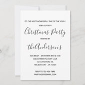 Invitation Cheval Soirée équestre fête de Noël Equine Cute Po (Dos)