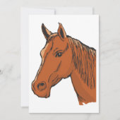 Invitation Cheval Tête Brown Animal de ferme (Devant)