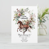 Invitation Cheval Thoroughbred Fleur équestre (Debout devant)