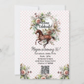 Invitation Cheval Thoroughbred Fleur équestre (Devant)