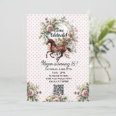 Invitation Cheval Thoroughbred Fleur équestre (Debout devant)