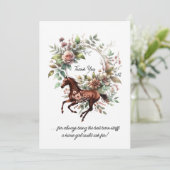 Invitation Cheval Thoroughbred Fleur équestre (Debout devant)