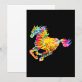 INVITATION CHEVAL TIE DYE (Devant / Derrière)
