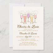 Invitation Cheval to Love Couples Coed Fête des mariées Invit (Devant)