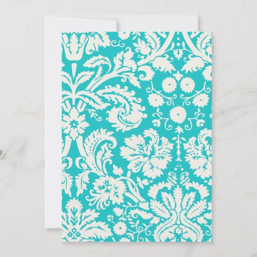 Invitation Cheval turquoise (Dos)