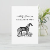 Invitation Cheval vintage debout (Debout devant)