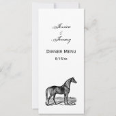 Invitation Cheval vintage debout (Devant)