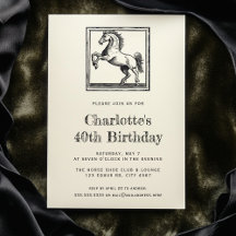 Cheval vintage Equestrian Adulte 40e Anniversaire