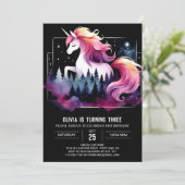 Invitation Cheval Whimsical doux Anniversaire (Debout devant)