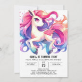 Invitation Cheval Whimsical Personnalisé Anniversaire (Devant)