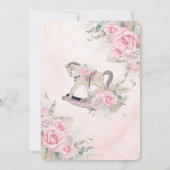 Invitation Cheval Whimsical Rocse Pampas Herbe Rose Floral (Dos)
