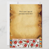 INVITATION CHEVALIER BLEU SUR HORSEBACK PARCHEMENT MÉDIÉVAL (Dos)