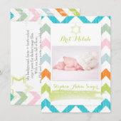 Invitation Chevalier chevron de pix-dézines ikat/milah brit/c (Devant / Derrière)