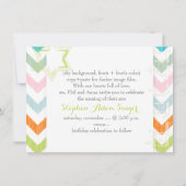 Invitation Chevalier chevron de pix-dézines ikat/milah brit/c (Dos)