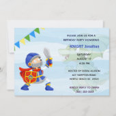 Invitation Chevalier Dans Armor Dragon Fête D'Anniversaire (Devant)