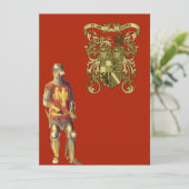 Invitation Chevalier en costume d'armure (Debout devant)